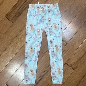 Girls mermaid dog and cat leggings